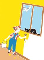 アニカのペンキぬり