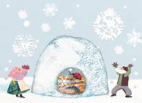 ちいさなふたりの ふゆのいえ